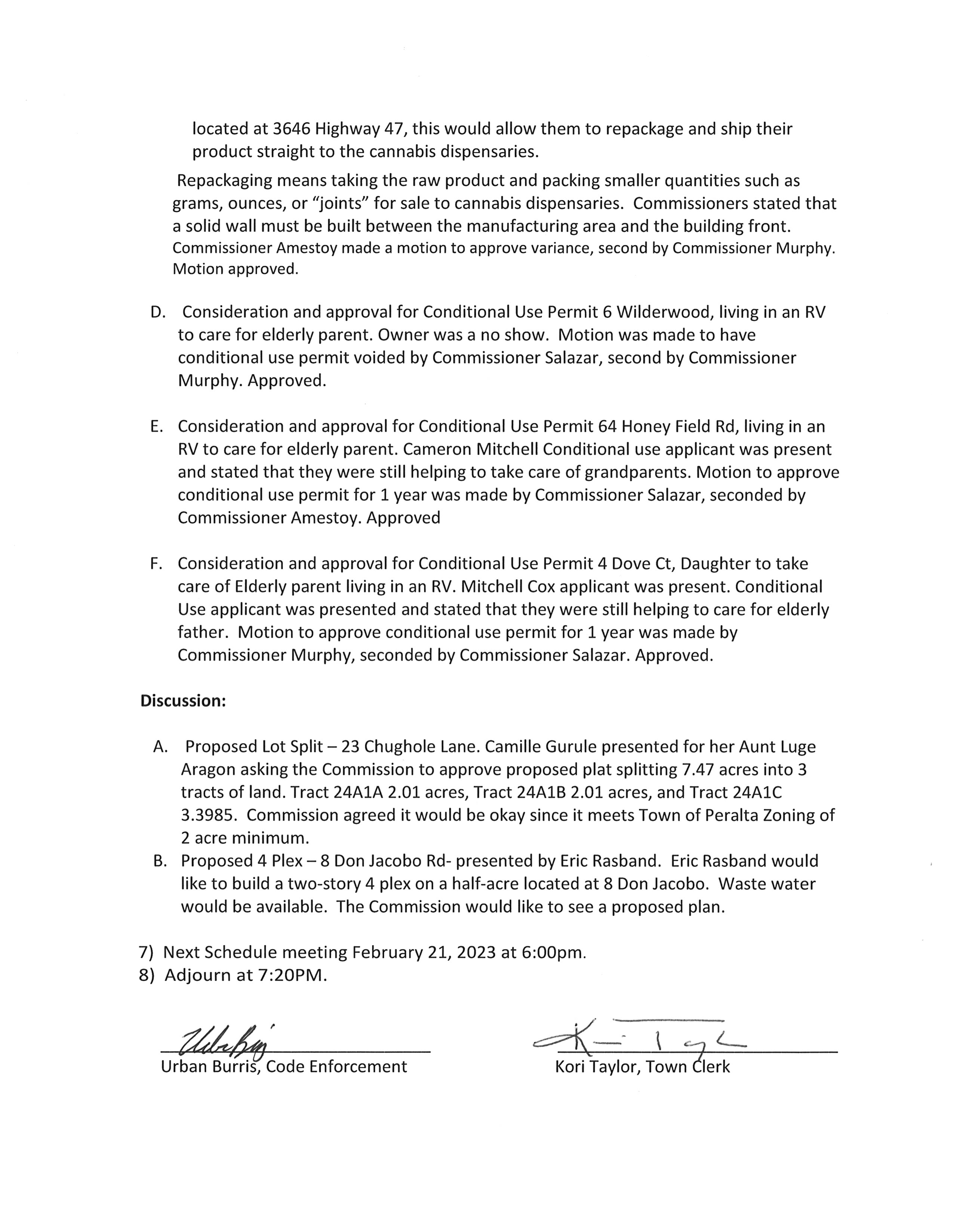 PZ Minutes 1 17 23 2